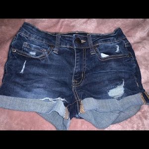 dark blue denim Aeropostale shorts